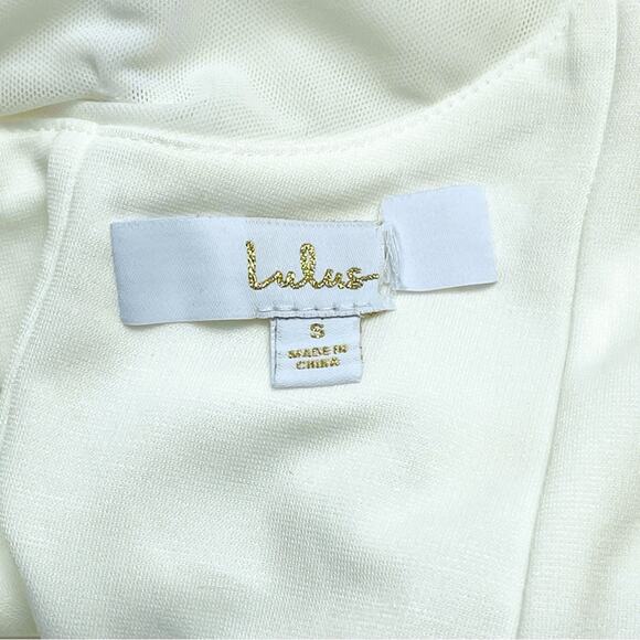 Lulus Blessed Romance White Sleeveless Button Back Mermaid Maxi Dress NWOT SMALL - Picture 5 of 8